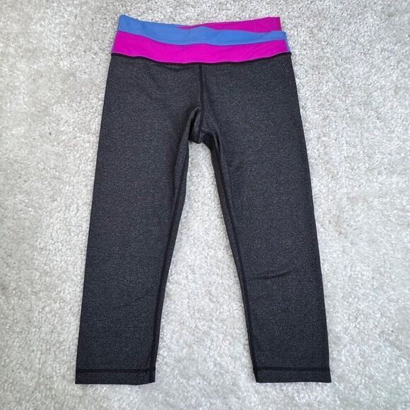 Lululemon Astro Wunder Under Crop Legging Low Rise Heathered Black VINTAGE - Picture 1 of 9